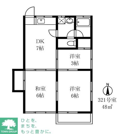 光荘３号館の物件間取画像